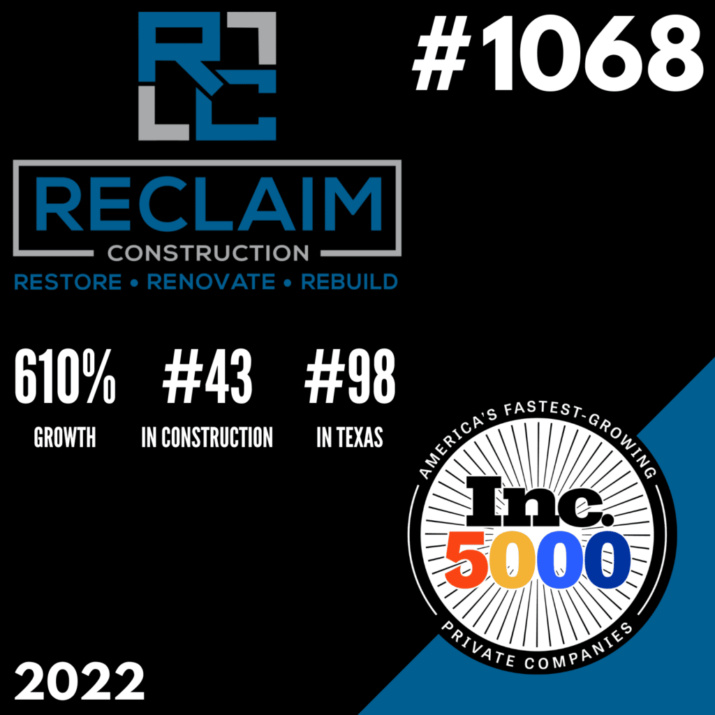 Reclaim Construction Inc.5000 2022
